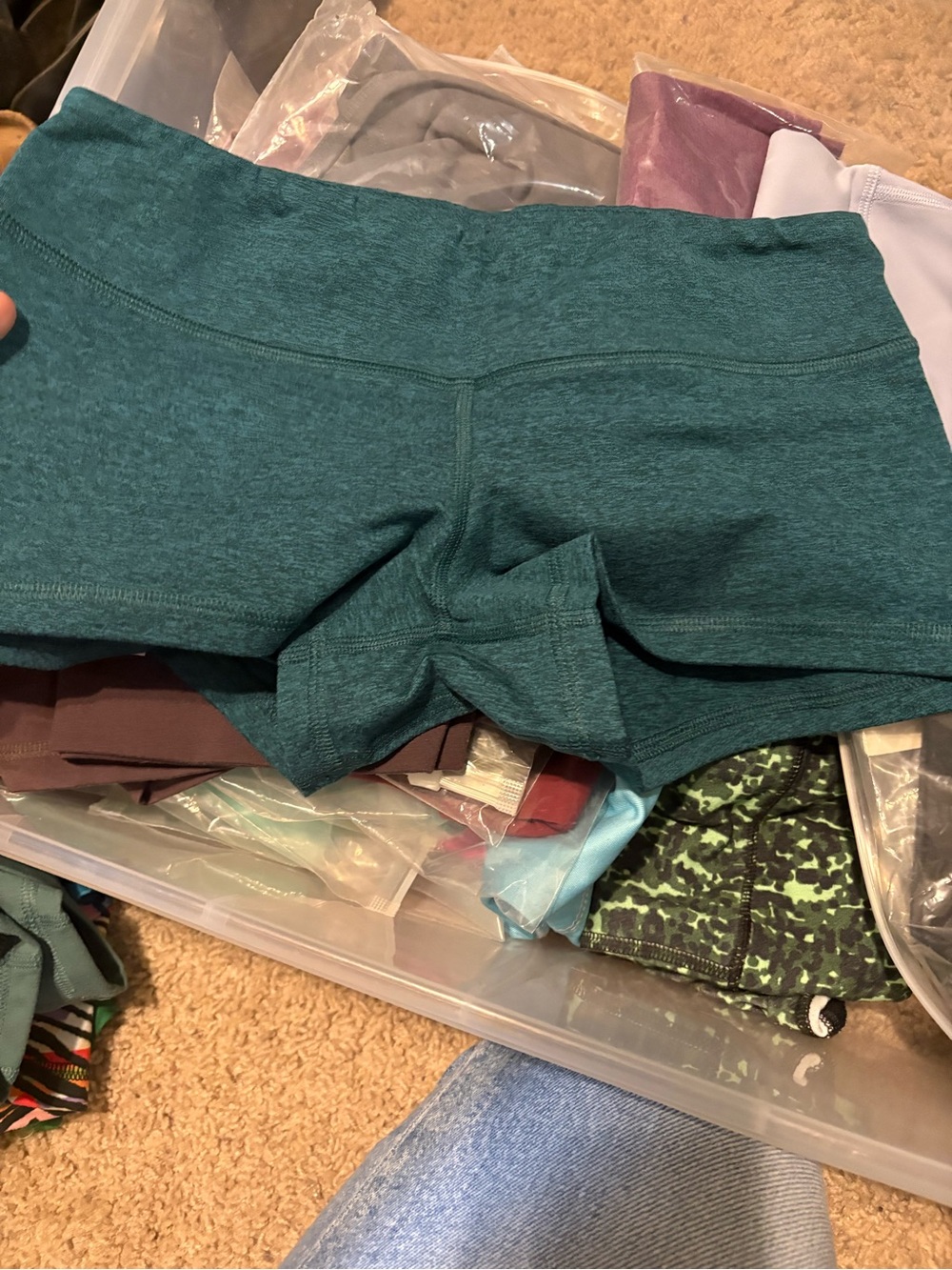Fleo Teal High-Waist Athletic Shorts